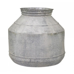 Dekorační plechový antik květináč Flowia - Ø 41*37cm