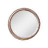 Hnědé antik kulaté nástěnné zrcadlo s bambusovým rámem Bamboo - Ø 24*2 cm