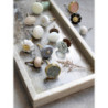 Zelená antik porcelánová úchytka s popraskáním Craez - 4*3 cm