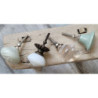 Zelená antik porcelánová úchytka s popraskáním Craez - 4*3 cm
