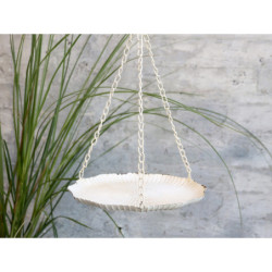 Krémové antik dekorační závěsné krmíko pro ptáčky - 25*43cm