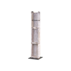 Dřevěný bílý antik stojan na toaletní papír Grimaud Brick - 14*8*82 cm