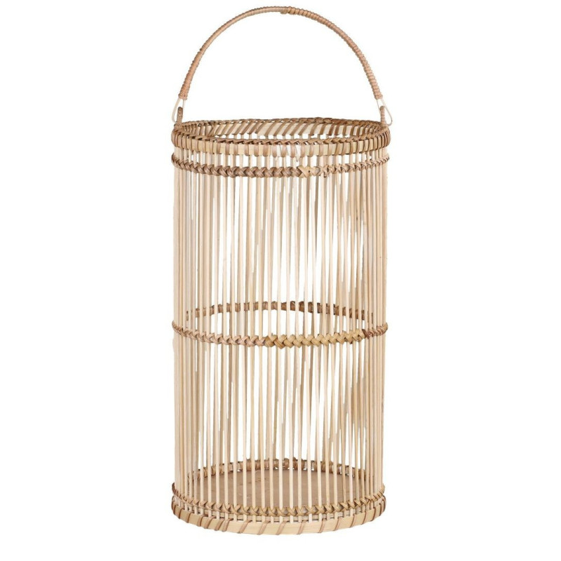 Přírodní dřevěná lucerna Bamboo - Ø20*36 cm
