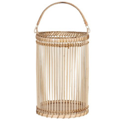 Přírodní dřevěná lucerna Bamboo - Ø16*25cm