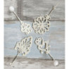 Béžový antik nástěnný háček s ornamentem - 8*1*16,5 cm