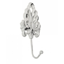 Béžový antik nástěnný háček s ornamentem - 8*1*16,5 cm