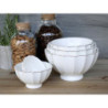 Set 5ks bílá porcelánová miska se zlatým proužkem Arés - Ø15*9 cm