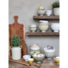 Set 5ks zelená porcelánová miska s ornamenty uvnitř Arés - Ø15*9 cm
