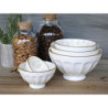 Set 5ks bílá porcelánová miska s medovými květy uvnitř Arés - Ø15*9 cm