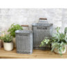 2ks zinkový antik box na květiny Vintage - 25*15*37cm