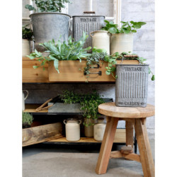 2ks zinkový antik box na květiny Vintage - 25*15*37cm