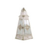 Krémová antik kovová lucerna s ornamenty Vintage - 20*20*46cm
