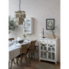 Přírodní dřevěná židle s ratanovým výpletem Old French chair - 45*40*88 cm