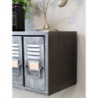 Šedá antik nástěnná kovová skříňka s boxy Factory - 75*24*26cm