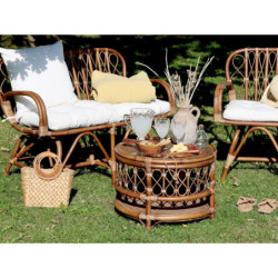 Hnědá ratanová pohovka Anor Wicker - 107*60*85cm