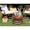 Hnědá ratanová pohovka Anor Wicker - 107*60*85cm