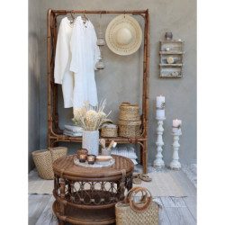 Hnědé ratanové ramínko na oděv Anor Wicker - 42*1*22cm