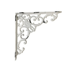 Krémová litinová konzole s ornamentem - 20*19 cm
