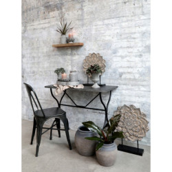 Černá antik kovová židle Factory Chair - 37*36*86cm