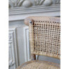 Přírodní dřevěná barová židle s ratanovým výpletem Old French chair - 43*51*103 cm