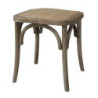 Přírodní dřevěná stolička s ratanovým výpletem Old French stool - 42*42*46 cm