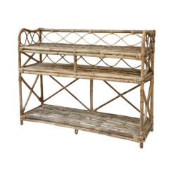 Ratanový regál s policemi Service table - 118*40*92cm