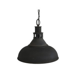Černé antik kovové závěsné světlo Factory - Ø36*32cm