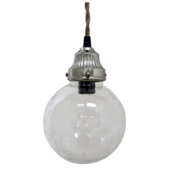 Závěsné ručně vyrobené světlo se skleněnou koulí Sione - Ø 14cm/ E14 / 40W