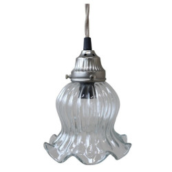 Závěsné ručně vyrobené světlo se skleněným stínidlem Sione - Ø 14*20cm/ E14 / 40W
