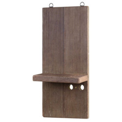 Hnědá antik dřevěná nástěnná polička Grimaud unique - 23*14*51cm