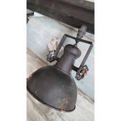 Industriální černé antik kovové nástěnné světlo Fact ceiling - 85*19*30cm / E14