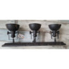 Industriální černé antik kovové nástěnné světlo Fact ceiling - 85*19*30cm / E14