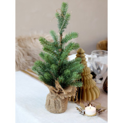 Zelený vánoční stromek v jutě Fleur Fir Tree - 27cm