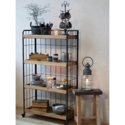 Set 2ks zinkový antik svícen/lucerna na širokou svíčku - Ø 15*15cm