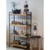 Set 2ks zinkový antik svícen/lucerna na širokou svíčku - Ø 15*15cm