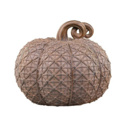 Hnědá latté dekorace dýně Pumpkin antique L - Ø 20*18 cm