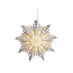 Krémová papírová hvězda Vintage Paper Star v dárkové krabičce - 54*23*54cm