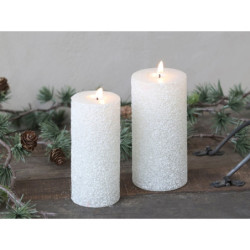 Krémová svíčka s glitry Rustic Candle  - Ø 5 *11cm / 27h
