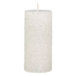 Krémová svíčka s glitry Rustic Candle  - Ø 5 *11cm / 27h