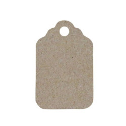 100ks hnědá papírová cedulka/ visačka - 3*5 cm