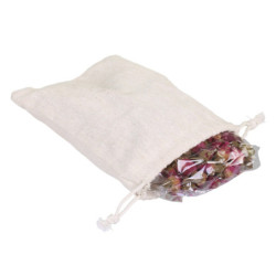 Potpourri růžová sušená poupata růže ve lněném pytlíčku - 50g