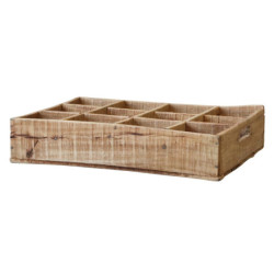 Dekorační dřevěný box/ polička s 12ti přihrádkami Grimaud - 54*40*5cm