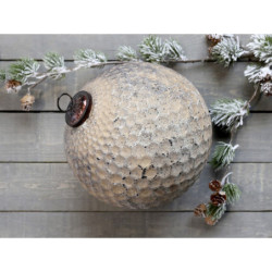 Veliká ozdoba s patinou skleněná koule Bauble antique - Ø 21cm