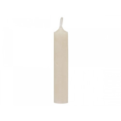 Krémová úzká krátká svíčka Short dinner pearl  - Ø 2 *11cm / 4.5h