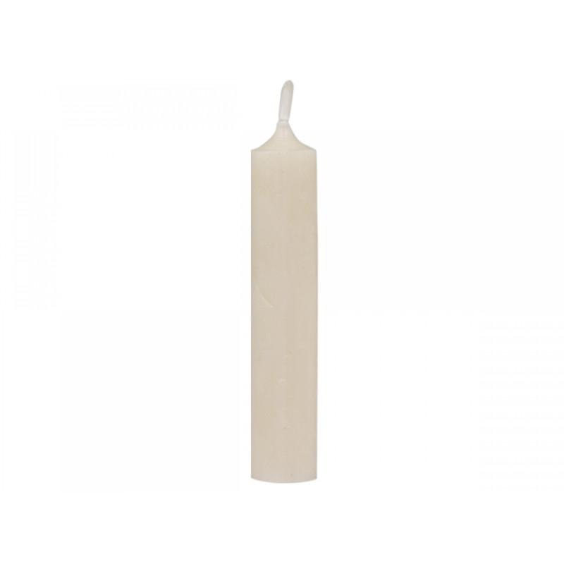 Krémová úzká krátká svíčka Short dinner pearl  - Ø 2 *11cm / 4.5h