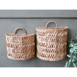 Přírodní závěsný koš z vodního hyacintu Baoli - 32*15*30cm