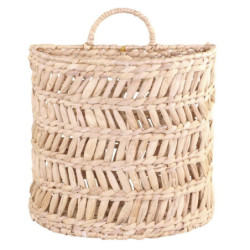 Přírodní závěsný koš z vodního hyacintu Baoli - 32*15*30cm