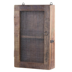 Retro nástěnná dřěvěná skříňka s dvířky Grimaud Unique - 29*10*47cm
