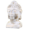 Bílo - zlatá antik dekorace hlava Buddha Vittel - 13*13*26cm