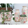 Keramická dekorační váza s květy Floral Auray - Ø 7*15cm